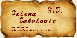 Helena Dabulović vizit kartica